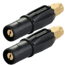 2X Messing-Fächerform-Schneeschaumdüse, Selbstansaugende Düse für Hochdruckreiniger-Generator-Autoreinigungszubehör M14