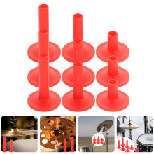 Red Drum Cymbal Sleeves Plastic 9 Pcs