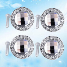 Rhinestone Cabinet Pull Knob White Dresser Handle