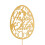 Easter Alphabet Egg Cake Topper Gold Scallop Paper 26 1