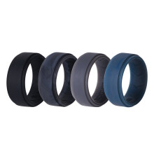 Silicone Wedding Rings for Men 8mm Size 14 4-Pack