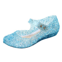 Kids Sandals Princess Jelly Wedge Shoes Size 6-8