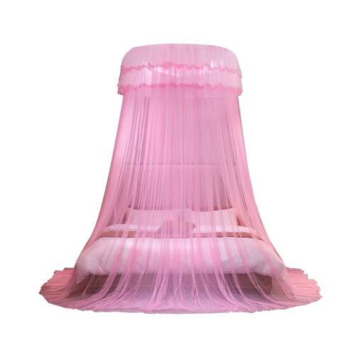Dome Net Princess Bed Ceiling Mount Foldable Ruffled