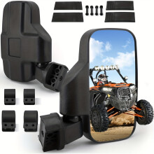 UTV Side View Mirrors Adjustable Break-Away 1.6-2 Inch
