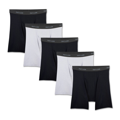 Men's Beyondsoft Boxer Briefs Black Gray 5 Pack