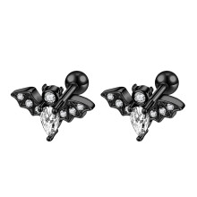 Bat Stud Earring Punk Style 16G 1 Pair