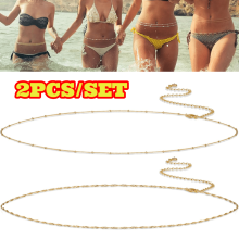Gold Waist Chain for Women Adjustable Layered Body Jewelry
