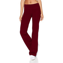 Yoga pants women solid color loose fit wide leg M