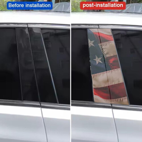 B-Pillar Stickers American Flag Design 2-Pack 1