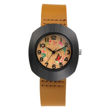 Women's Quartz Bohemian Tonneau Watch with Leather Strap