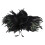 Feather shawl shoulder wrap cape black one piece 1