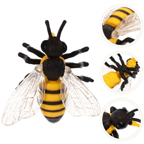 Bee Figurine Realistic Plastic Animal Model 1 Piece 1