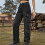 Women's Cargo Jeans White Mid-Rise Stretch Bootcut 2