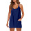 Women's Plus Size Athletic Jumpsuit Summer Mini Dress with 4