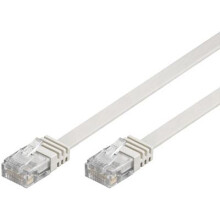 Netwerkkabel UTP Cat6 patchkabel 1m, wit, plat