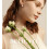 Bow Knot Dangle Stud Earrings Gold Imitation Pearl 3