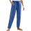 Women's Cotton Linen Pants Solid Color Wide Leg Elastic 3