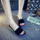 Floopi Flip-Flops für Damen, schwarz, Größe 6,5–7 2
