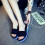 Floopi Flip-Flops für Damen, schwarz, Größe 6,5–7 7