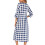 Women's Plaid Robe with Zipper Front and Pockets S-2XL 2