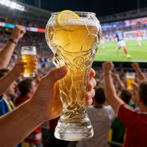 World Cup Trophy Beer Glass Crystal Mug 1 Piece 2