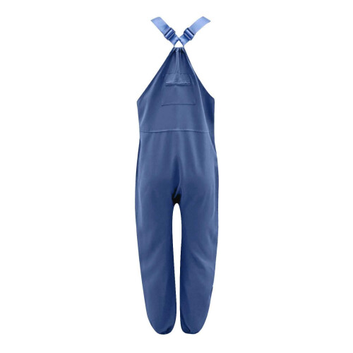 Women's Solid Work Overalls with Pockets 2
