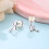 925 Sterling Silver Initial Stud Earrings Hypoallergenic 2