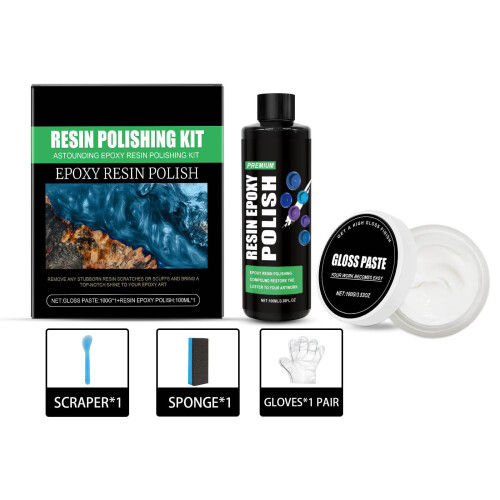 Epoxy Resin Polishing Kit with Compound for Scratch Removal 1