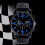 Men's Analog Quartz Watch with Numeral Dial and Red 5