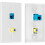 10Gbps Ethernet Wall Plate CAT6A 1-Port RJ45 2 Pack 4