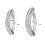 Sterling Silver Curved Navel Barbell with White Zircon 2