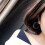 Lady Elegant Round Hoop Earrings Black White 4