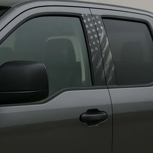 B Pillar Sticker Decals Waterproof American Flag Vinyl Wrap 1