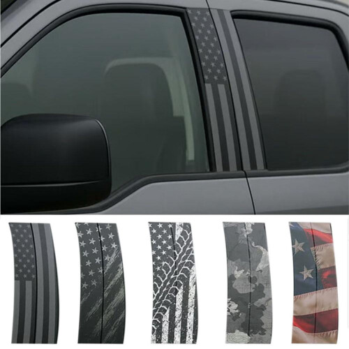 B Pillar Sticker Decals Waterproof American Flag Vinyl Wrap 2