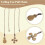 8x Plafondventilator Pull Chain Fan Extension Chain Fan Chain Pulls Decoratieve 12 Inch Plafondventilator Chain 6