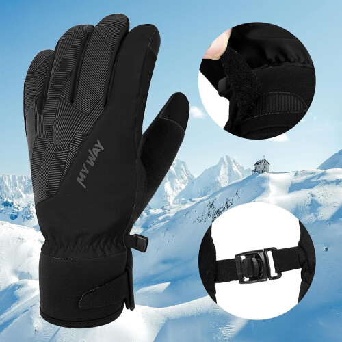 Ski Gloves Winter Cold Weather Warm Touchscreen 2
