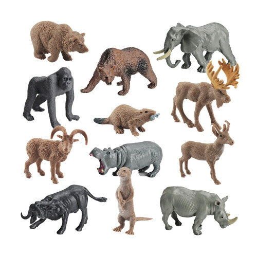 Wildlife Animal Figurines Set 12 Pieces 2