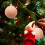 Flocked Glitter Christmas Ornaments 4-Pack 60mm Orange 5