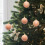 Flocked Glitter Christmas Ornaments 4-Pack 60mm Orange 6