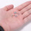 Heart Moon Stud Earrings Crystal 12 Pcs 4
