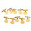 Men's Cufflinks Gold 15mm 10 Pieces 2