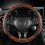 Steering Wheel Cover Wood Grain Breathable 6
