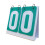S Scoreboard 2-Digit Tabletop Flip Score Counter for 4
