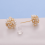 Small Pearl Stud Earrings Gold Plated 1 Pair 5