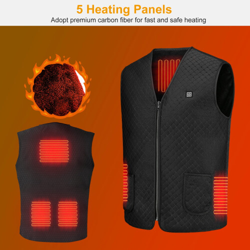 Verwarmd vest/jas, warme winterjas, USB-voeding. 1