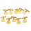 Men's Cufflinks Gold 15mm 10 Pieces 6