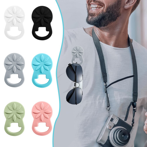 Magnetic Glasses Holder Silicone Eyeglass Hanger Grey 1