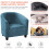 Κάλυμμα καρέκλας Velvet Club Peacock Blue 2 τεμαχίων 6