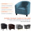 Κάλυμμα καρέκλας Velvet Club Peacock Blue 2 τεμαχίων 4