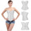 Women's Satin Lace Bustier Corset Set with G-string S-6XL 3